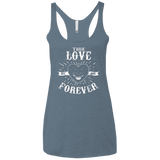 T-Shirts Indigo / X-Small True Love Forever Black Women's Triblend Racerback Tank
