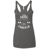 T-Shirts Premium Heather / X-Small True Love Forever Black Women's Triblend Racerback Tank
