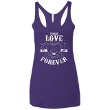 T-Shirts Purple / X-Small True Love Forever Black Women's Triblend Racerback Tank
