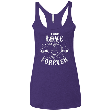 T-Shirts Purple / X-Small True Love Forever Black Women's Triblend Racerback Tank