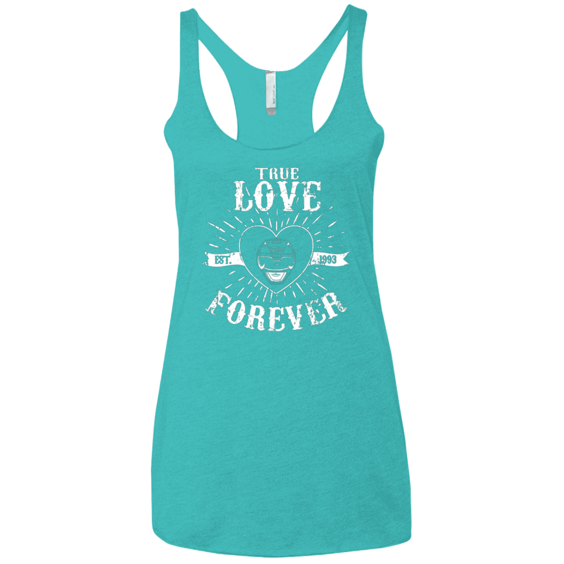 T-Shirts Tahiti Blue / X-Small True Love Forever Black Women's Triblend Racerback Tank