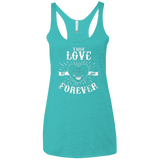 T-Shirts Tahiti Blue / X-Small True Love Forever Black Women's Triblend Racerback Tank