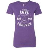 T-Shirts Purple Rush / Small True Love Forever Black Women's Triblend T-Shirt