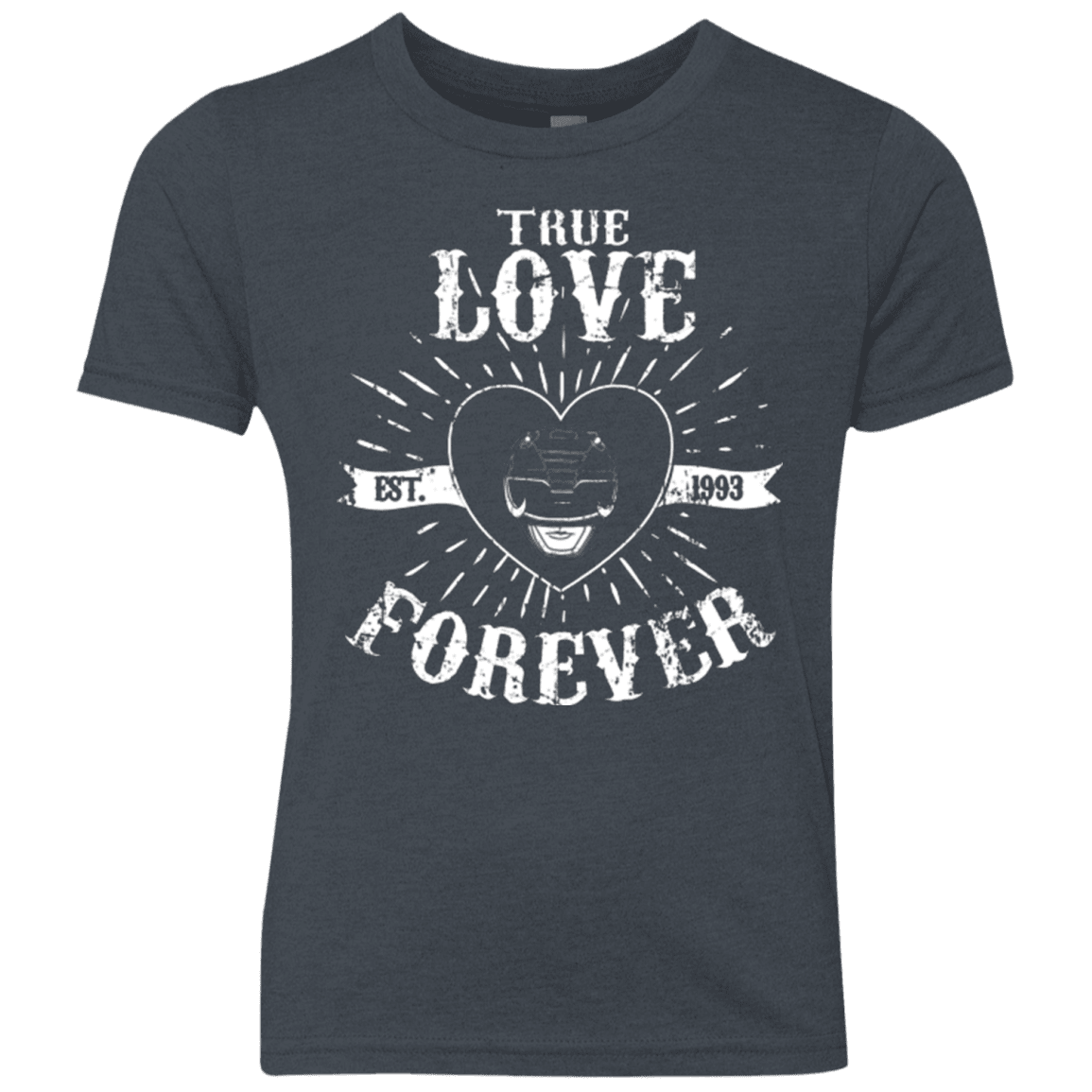 T-Shirts Vintage Navy / YXS True Love Forever Black Youth Triblend T-Shirt