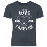 T-Shirts Vintage Navy / YXS True Love Forever Black Youth Triblend T-Shirt