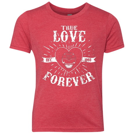 T-Shirts Vintage Red / YXS True Love Forever Black Youth Triblend T-Shirt