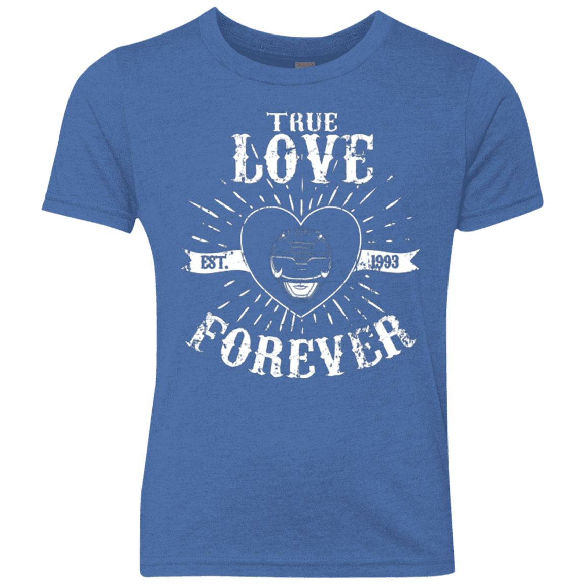 T-Shirts Vintage Royal / YXS True Love Forever Black Youth Triblend T-Shirt
