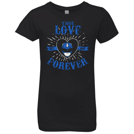 T-Shirts Black / YXS True Love Forever Blue Girls Premium T-Shirt