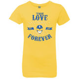 T-Shirts Vibrant Yellow / YXS True Love Forever Blue Girls Premium T-Shirt