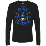 T-Shirts Black / Small True Love Forever Blue Men's Premium Long Sleeve