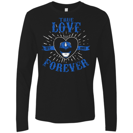 T-Shirts Black / Small True Love Forever Blue Men's Premium Long Sleeve