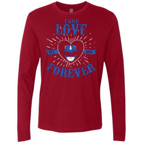 T-Shirts Cardinal / Small True Love Forever Blue Men's Premium Long Sleeve