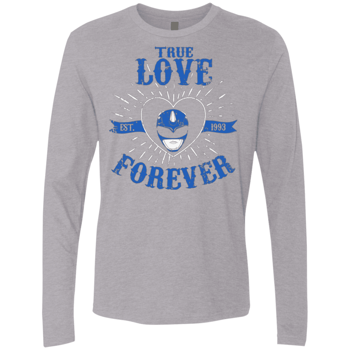 T-Shirts Heather Grey / Small True Love Forever Blue Men's Premium Long Sleeve