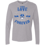 T-Shirts Heather Grey / Small True Love Forever Blue Men's Premium Long Sleeve