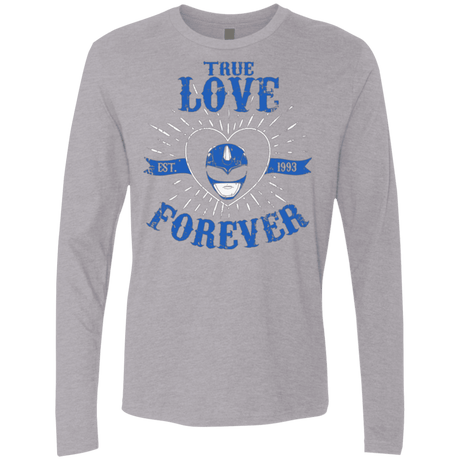 T-Shirts Heather Grey / Small True Love Forever Blue Men's Premium Long Sleeve