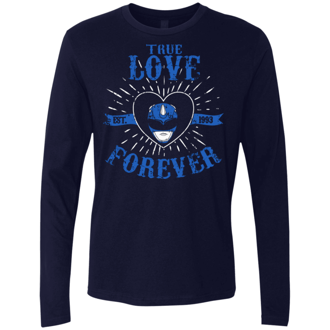 T-Shirts Midnight Navy / Small True Love Forever Blue Men's Premium Long Sleeve