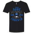 T-Shirts Black / X-Small True Love Forever Blue Men's Premium V-Neck