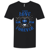 T-Shirts Black / X-Small True Love Forever Blue Men's Premium V-Neck