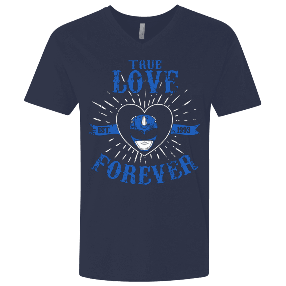 T-Shirts Midnight Navy / X-Small True Love Forever Blue Men's Premium V-Neck