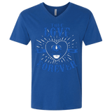 T-Shirts Royal / X-Small True Love Forever Blue Men's Premium V-Neck