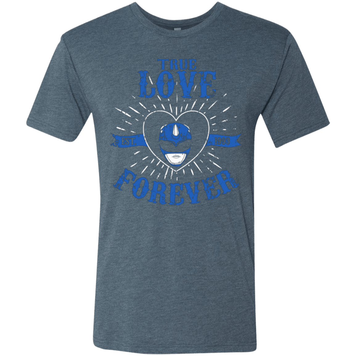 T-Shirts Indigo / Small True Love Forever Blue Men's Triblend T-Shirt