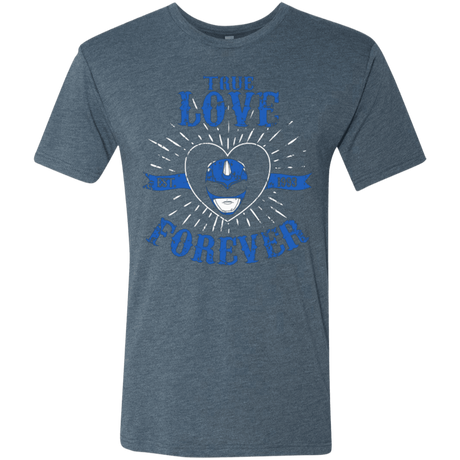 T-Shirts Indigo / Small True Love Forever Blue Men's Triblend T-Shirt