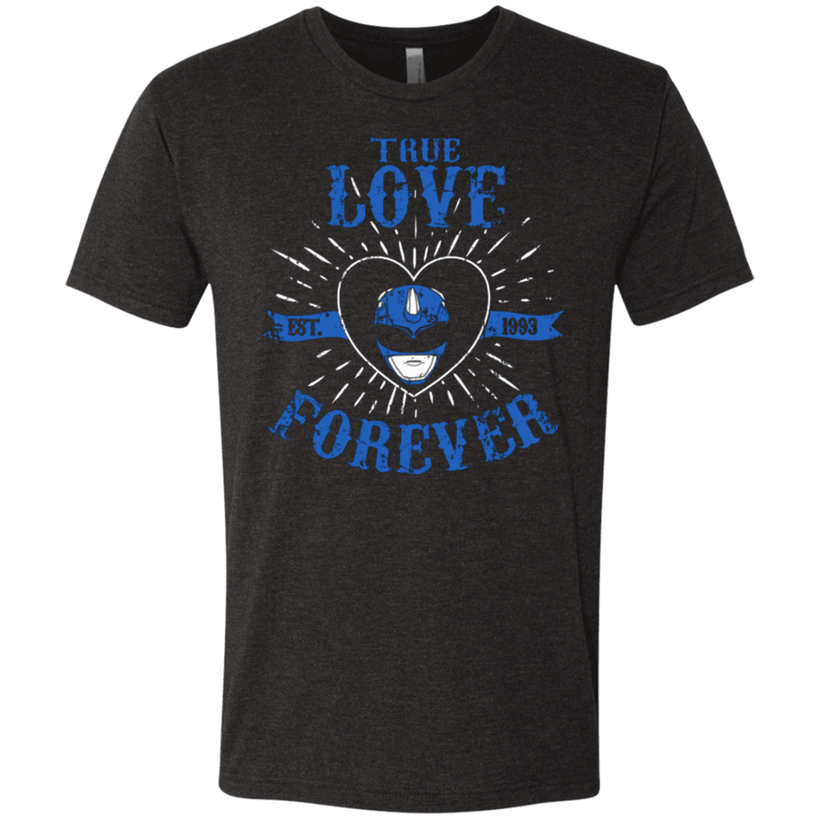 T-Shirts Vintage Black / Small True Love Forever Blue Men's Triblend T-Shirt