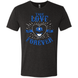 T-Shirts Vintage Black / Small True Love Forever Blue Men's Triblend T-Shirt