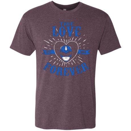 T-Shirts Vintage Purple / Small True Love Forever Blue Men's Triblend T-Shirt