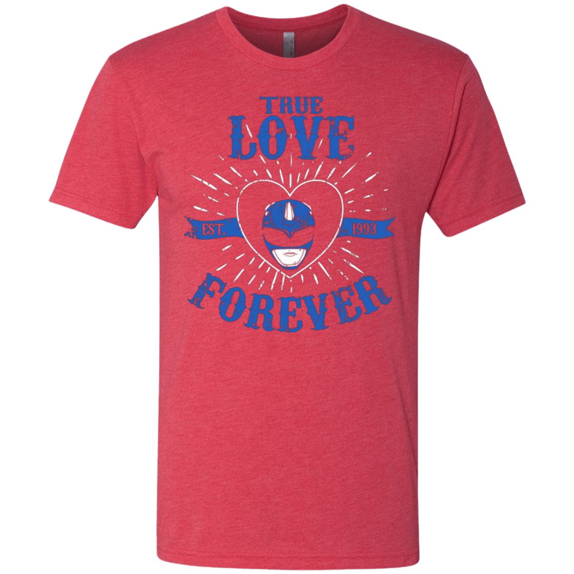T-Shirts Vintage Red / Small True Love Forever Blue Men's Triblend T-Shirt