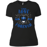 T-Shirts Black / X-Small True Love Forever Blue Women's Premium T-Shirt