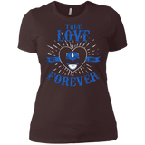 T-Shirts Dark Chocolate / X-Small True Love Forever Blue Women's Premium T-Shirt