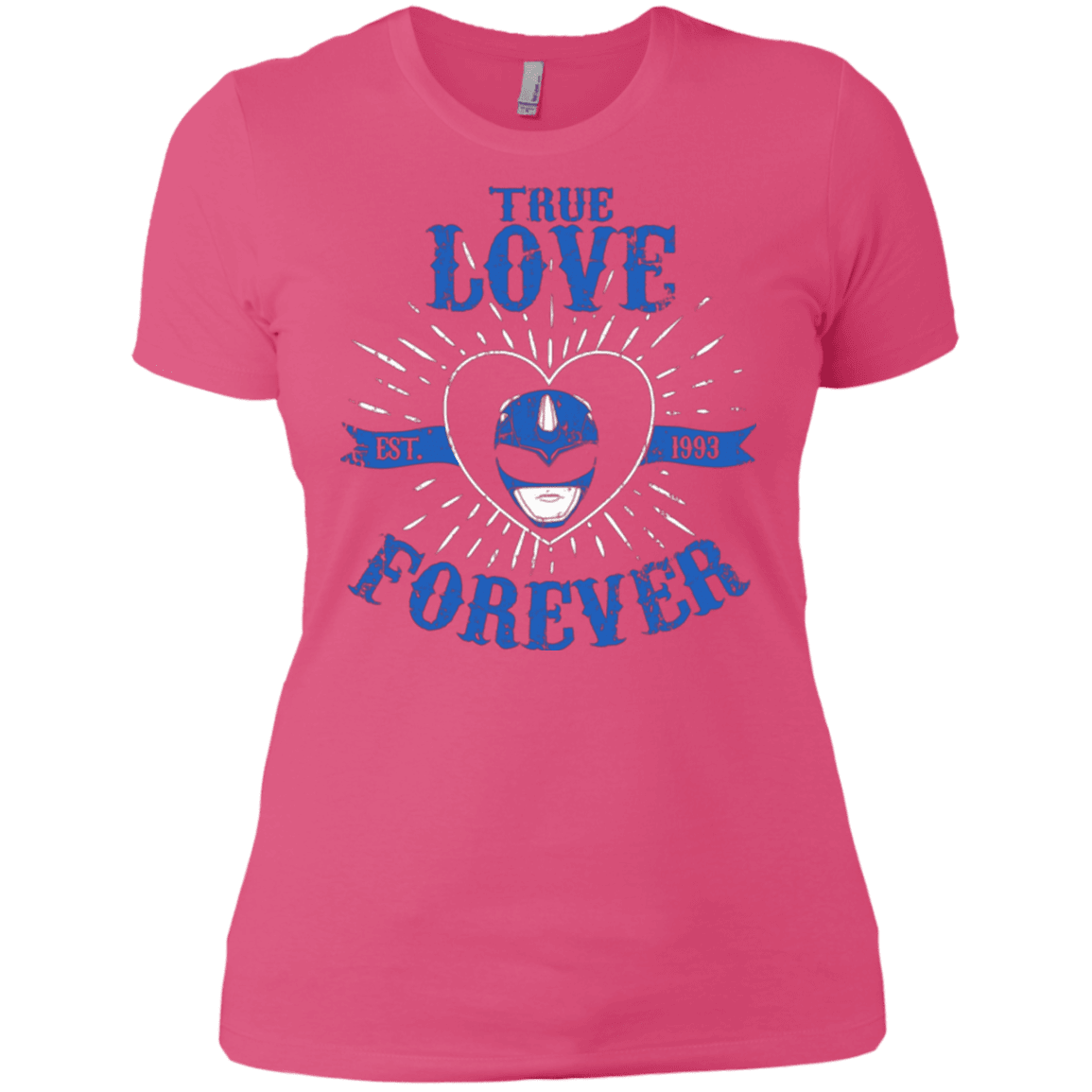 T-Shirts Hot Pink / X-Small True Love Forever Blue Women's Premium T-Shirt