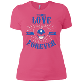 T-Shirts Hot Pink / X-Small True Love Forever Blue Women's Premium T-Shirt