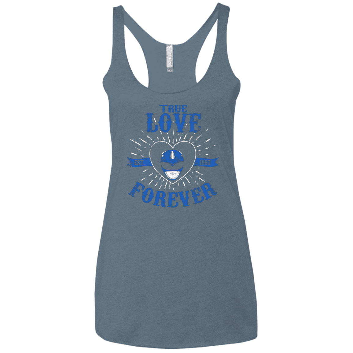 T-Shirts Indigo / X-Small True Love Forever Blue Women's Triblend Racerback Tank