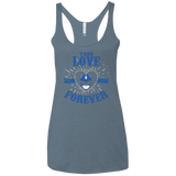 T-Shirts Indigo / X-Small True Love Forever Blue Women's Triblend Racerback Tank