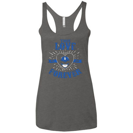 T-Shirts Premium Heather / X-Small True Love Forever Blue Women's Triblend Racerback Tank