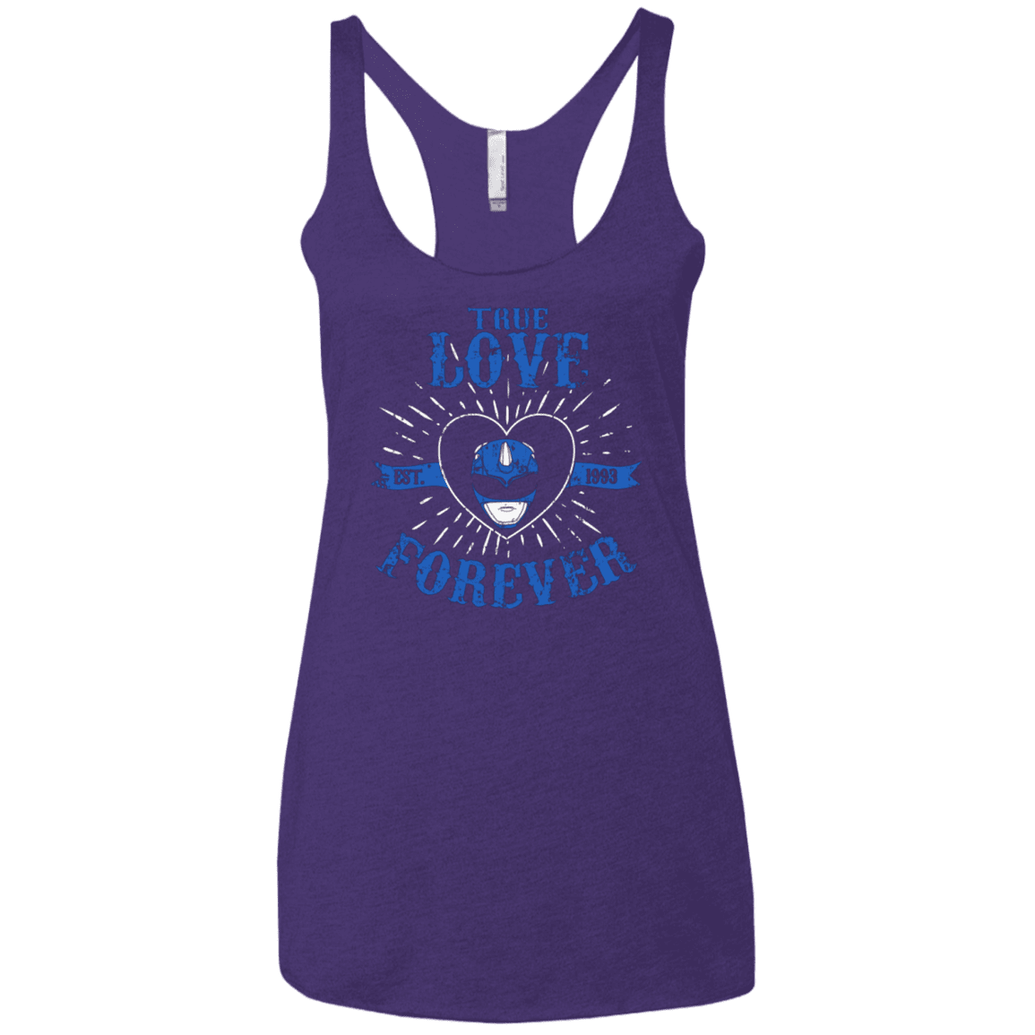 T-Shirts Purple / X-Small True Love Forever Blue Women's Triblend Racerback Tank