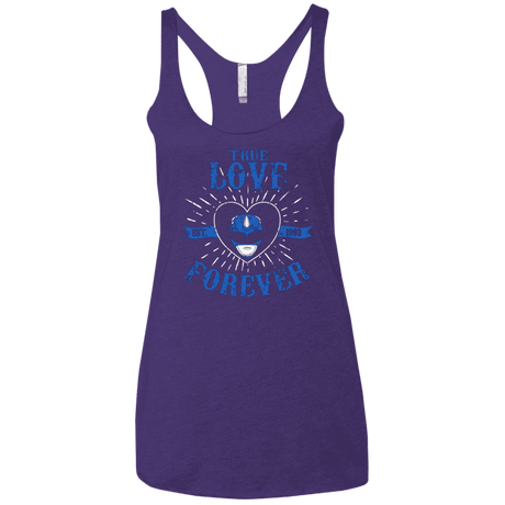 T-Shirts Purple / X-Small True Love Forever Blue Women's Triblend Racerback Tank