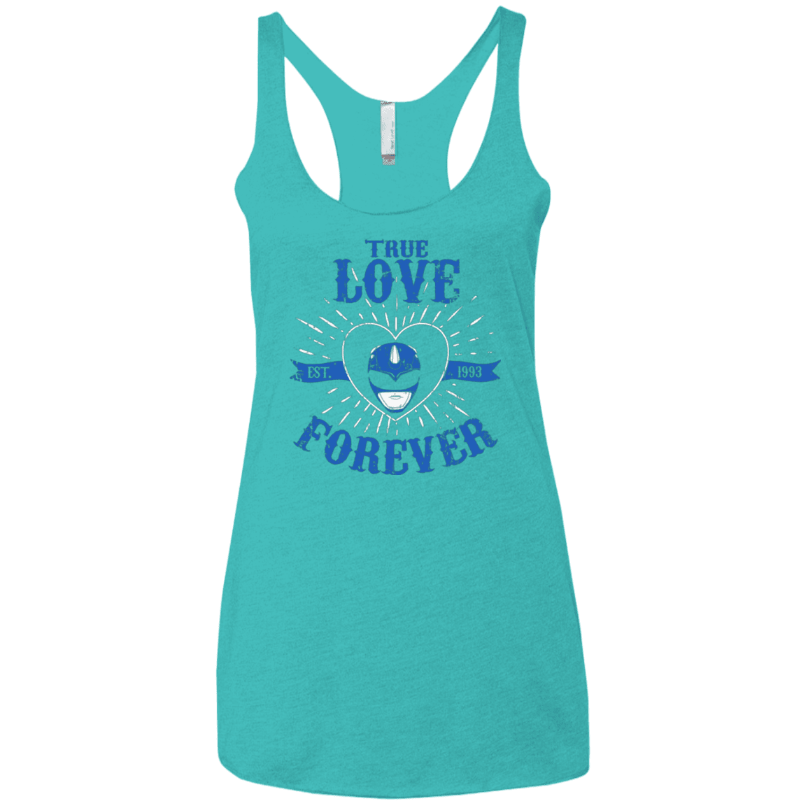 T-Shirts Tahiti Blue / X-Small True Love Forever Blue Women's Triblend Racerback Tank