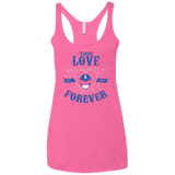 T-Shirts Vintage Pink / X-Small True Love Forever Blue Women's Triblend Racerback Tank