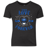 T-Shirts Vintage Black / YXS True Love Forever Blue Youth Triblend T-Shirt