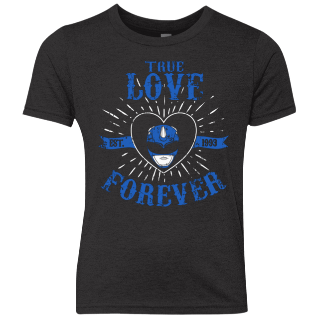 T-Shirts Vintage Black / YXS True Love Forever Blue Youth Triblend T-Shirt