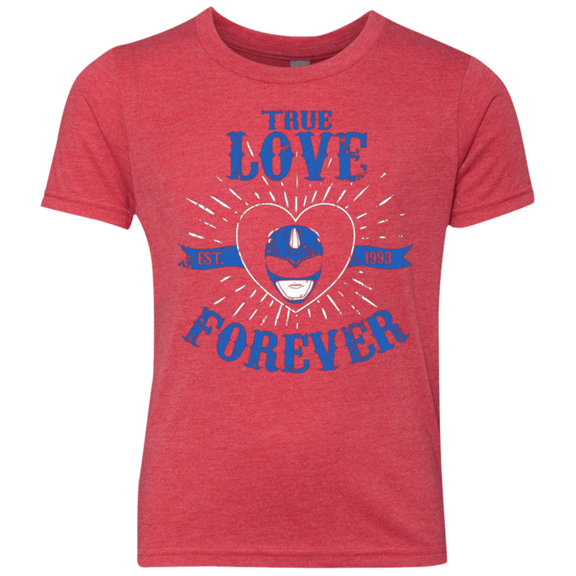 T-Shirts Vintage Red / YXS True Love Forever Blue Youth Triblend T-Shirt