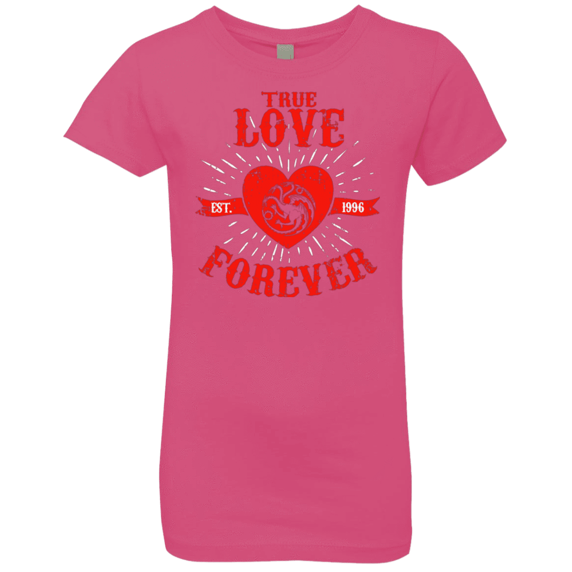 T-Shirts Hot Pink / YXS True Love Forever Dragon Girls Premium T-Shirt