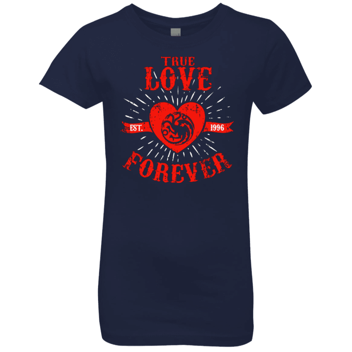 T-Shirts Midnight Navy / YXS True Love Forever Dragon Girls Premium T-Shirt