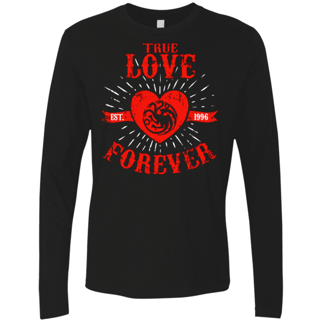 T-Shirts Black / Small True Love Forever Dragon Men's Premium Long Sleeve