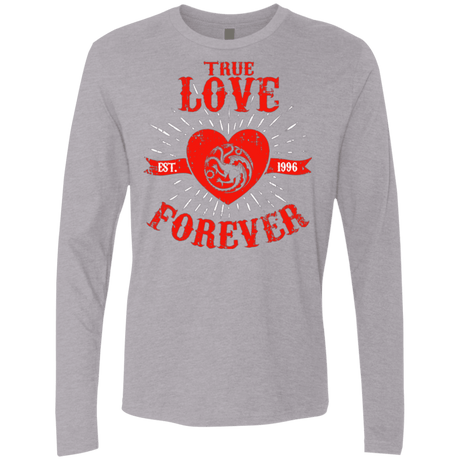 T-Shirts Heather Grey / Small True Love Forever Dragon Men's Premium Long Sleeve
