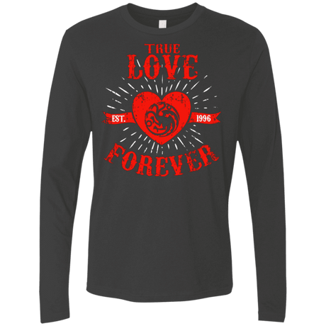 T-Shirts Heavy Metal / Small True Love Forever Dragon Men's Premium Long Sleeve