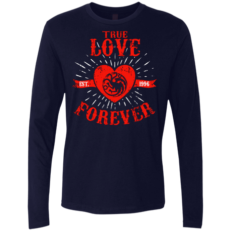 T-Shirts Midnight Navy / Small True Love Forever Dragon Men's Premium Long Sleeve